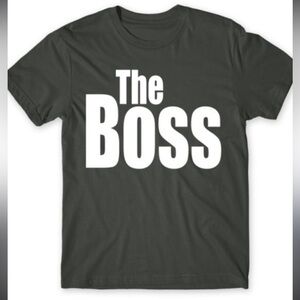 Gildan dark gray heather Short Sleeve Tee THE BOSS